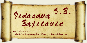 Vidosava Bajilović vizit kartica